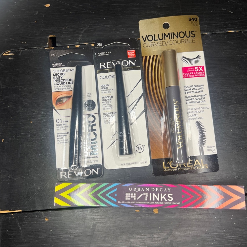 NWT Revlon and L'Oreal Eyeliner and Mascara Set